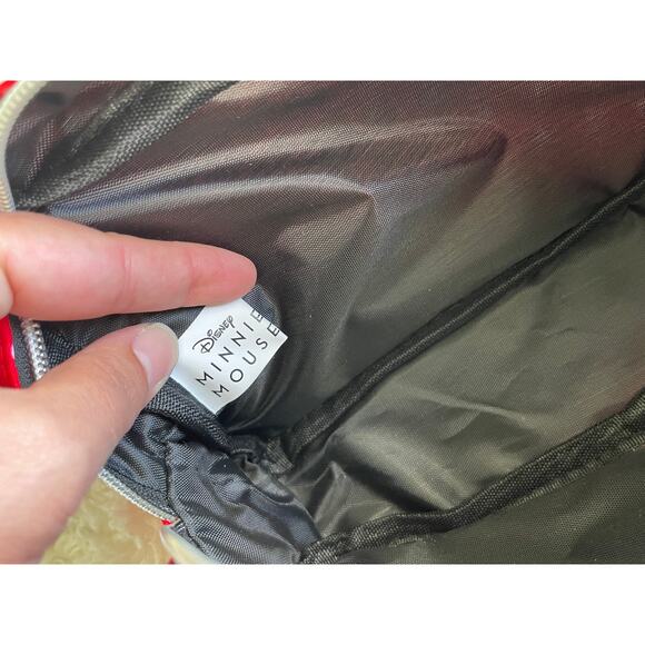 Disney Minnie Mouse Red with White Polka Dot Cosmetic Makeup Bag NEW Heart - Picture 9 of 12